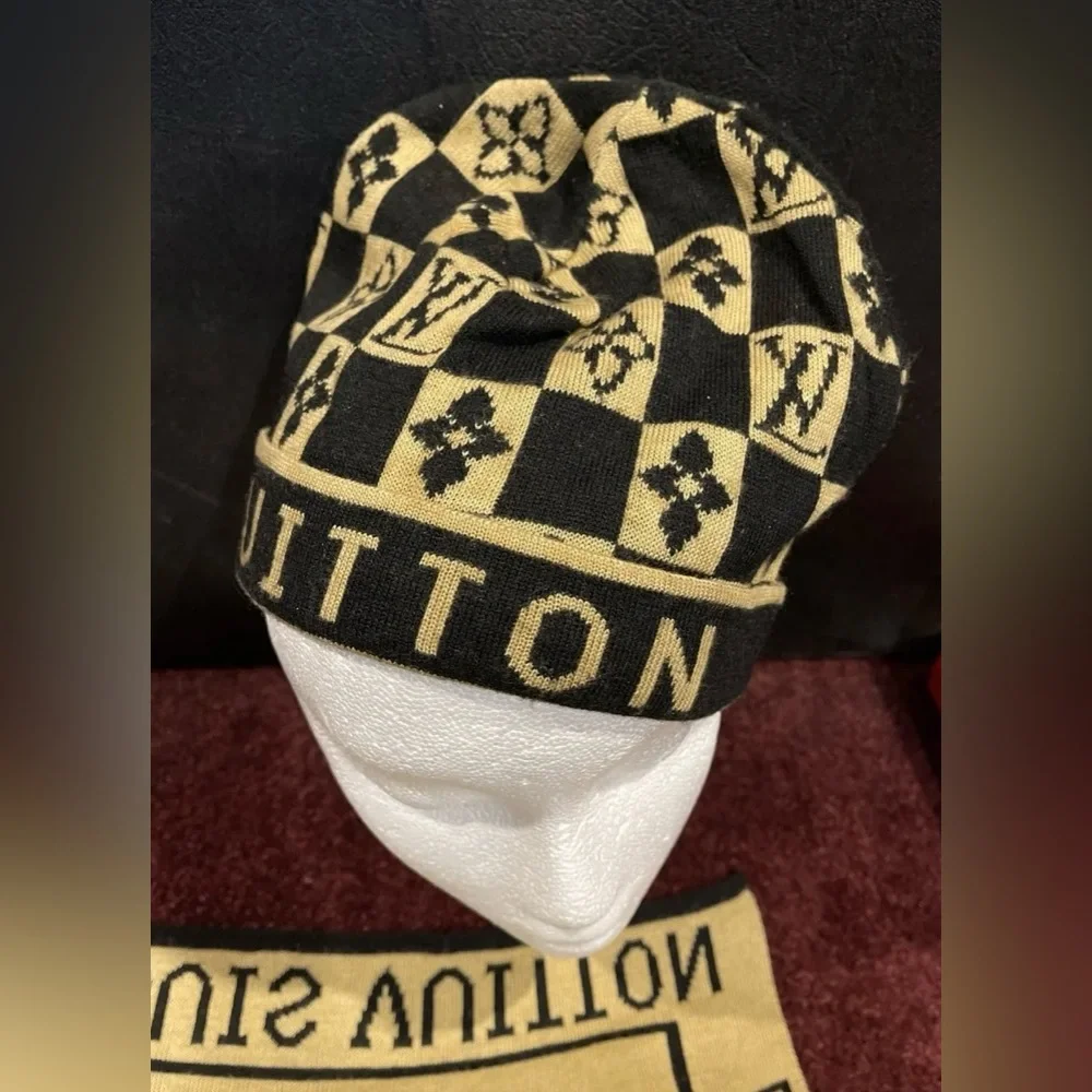 NWOT Brand 🆕 Louis Vuitton Skull Cap 🖤🤎 - Picture 4 of 4